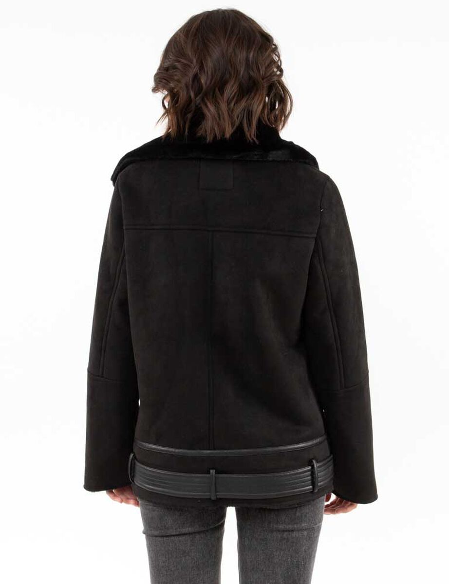 Chaqueta Aviadora Terciopelo Plush Mujer Zibel