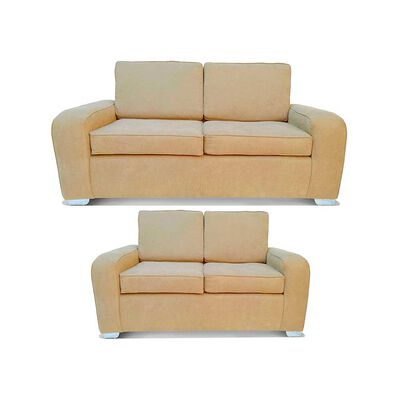 Imagen 1 del producto Juego de Living Elegant Detail Boston Sofá 3 Cuerpos + Sofá 2 Cuerpos Beige