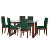 Juego de Comedor Latam Home Pamplona Burgos 6 Sillas Cuero Gris