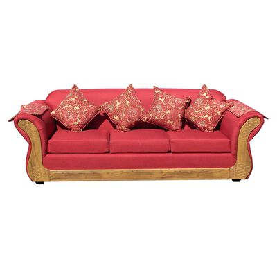 Imagen 2 del producto Juego de Living Almore Irlanda Sofá 3 Cuerpos + Dos Sillones 1 Cuerpo Rojo