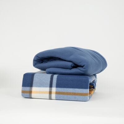 Imagen 2 del producto Juego de Sábanas Polar Casanova 2 Plazas Azul, Celeste, Hojas