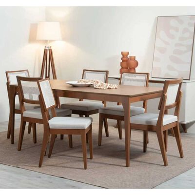 Imagen 1 del producto Juego de Comedor Decocasa Ella 6 Sillas Canela