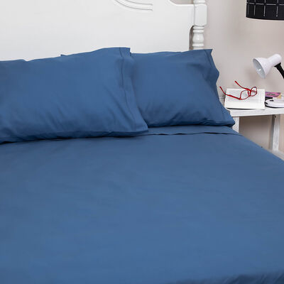 Imagen 2 del producto Juego de Sábanas Doral 144 Hilos King Color Vivo 144 Hilos Azul