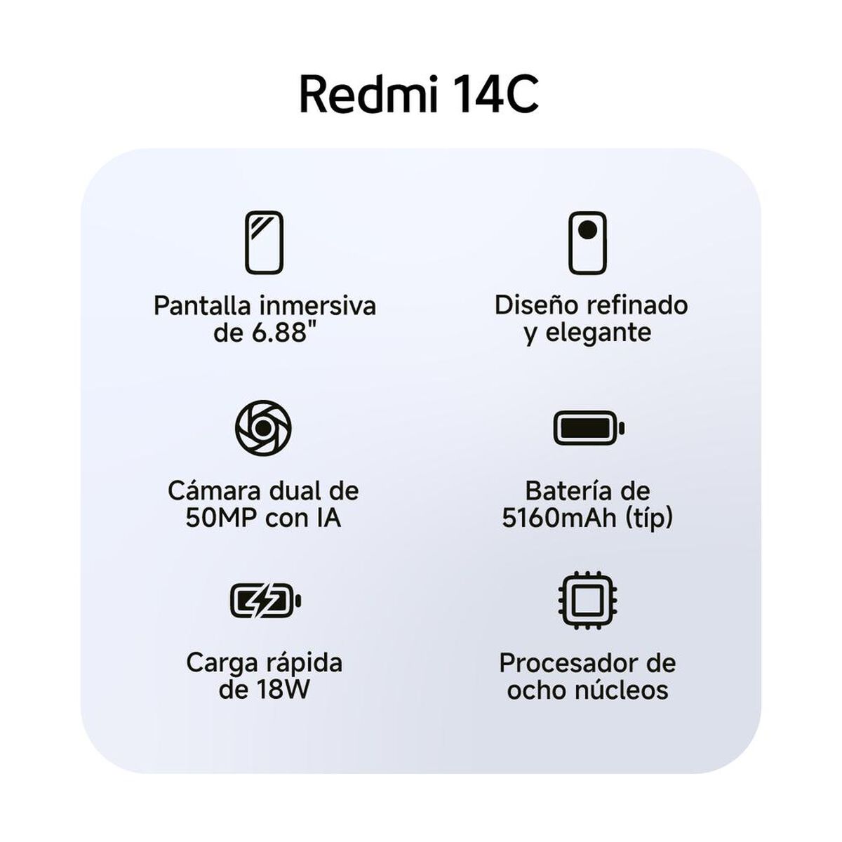 Celular Xiaomi Redmi 14C 128GB 6,88" Black Liberado