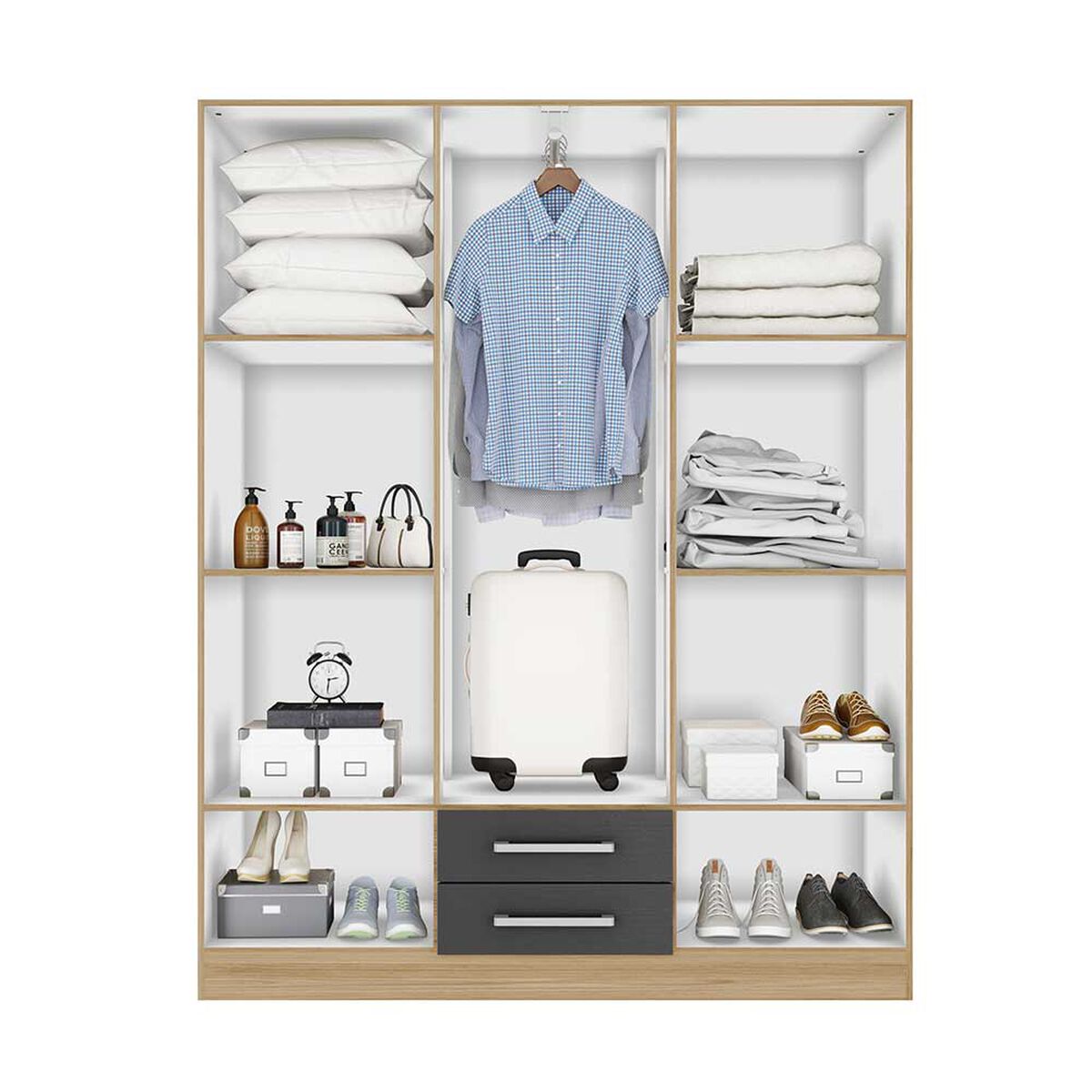 Casanova Clóset Freijo Negro Mate Madera 174 x 135 cm