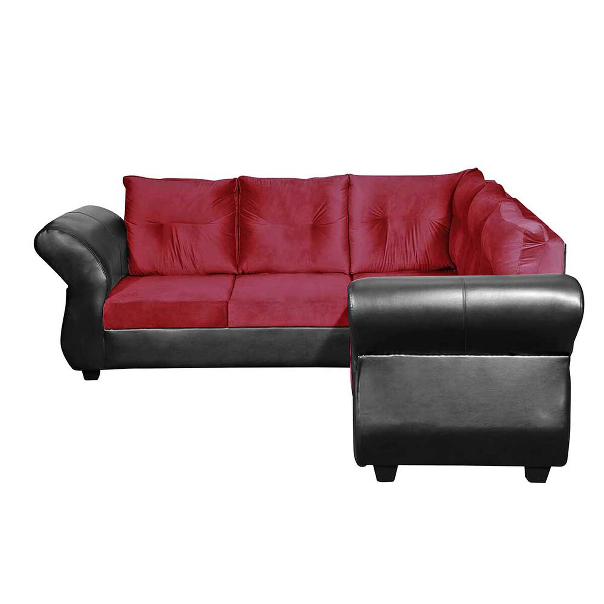 Sofá Seccional Diseño A&M Home Emma Derecho 5 Cuerpos Burdeo