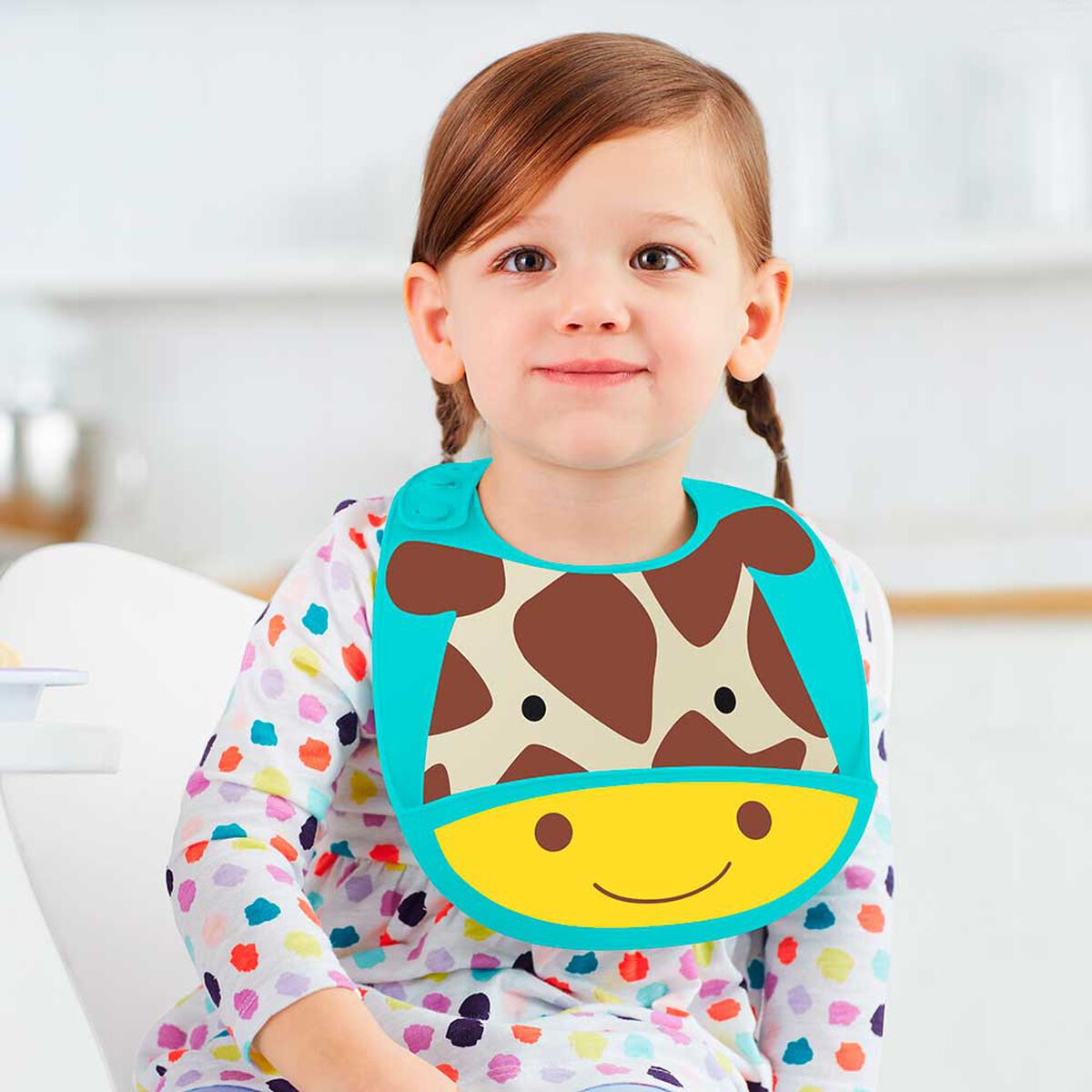 Babero de Silicona - Giraffe Multicolor Skip Hop