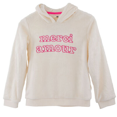 Polerón Sherpa Niña Chess Crudo, Fucsia