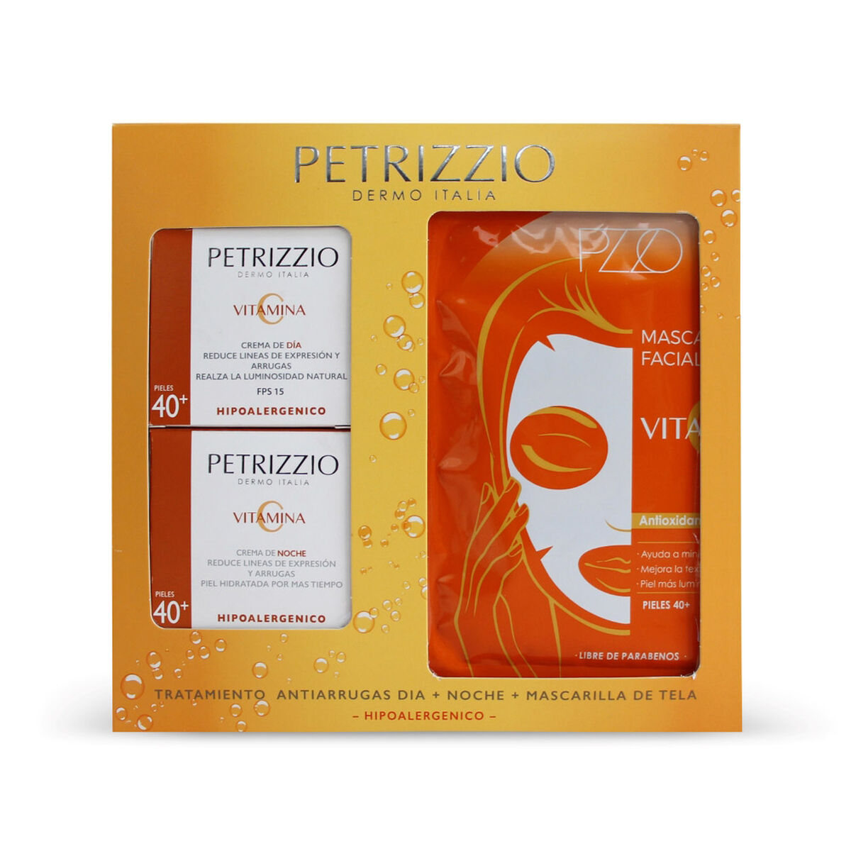Pack Cremas Hidratantes Día y Noche + 1 Mascarilla Facial Vitamina C
