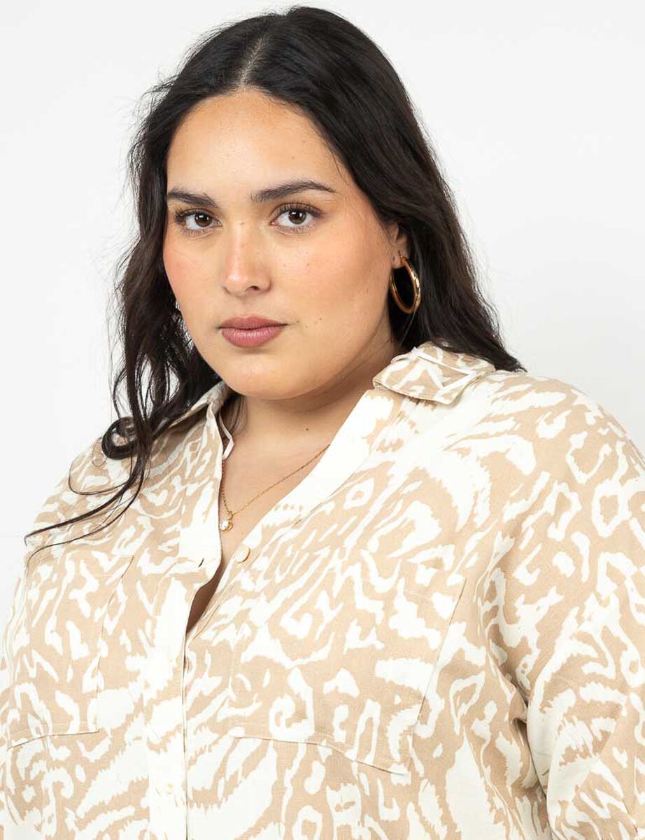 Blusa Botones Manga Corta Mujer Extralindas