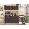 Mueble de Cocina Onessta Armonia 2 Cajones 6 Puertas Avena Grafito