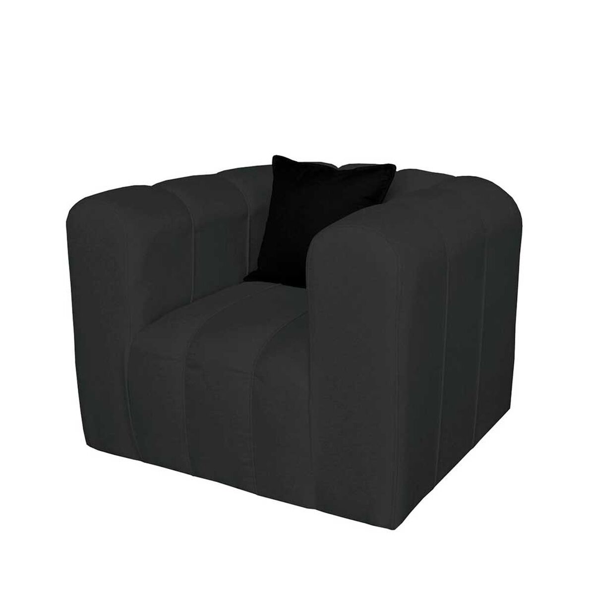 Juego de Living Muebles MYM Leonol Sof&aacute; 3 Cuerpos + Dos Sillones 1 Cuerpo Negro