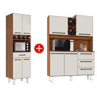 Combo Mueble de Cocina Casanova Rubi 1 Cajón 4 Puertas + Mueble de Cocina 3 Cajones 4 Puertas