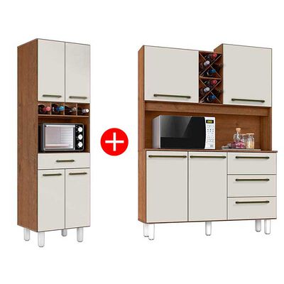 Imagen 1 del producto Combo Mueble de Cocina Casanova Rubi 1 Cajón 4 Puertas + Mueble de Cocina 3 Cajones 4 Puertas