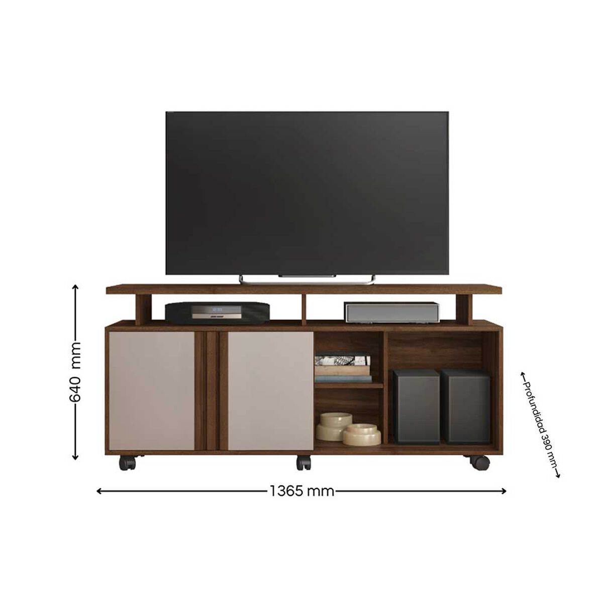 Rack Di Poretti Humor 58" Chocolate