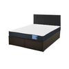 Cama Europea CIC Iron Smart 2 Plazas Excellence + Respaldo Black Tapizado + Faldón