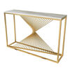 Mesa de Arrimo Dorada Marmol Nordica