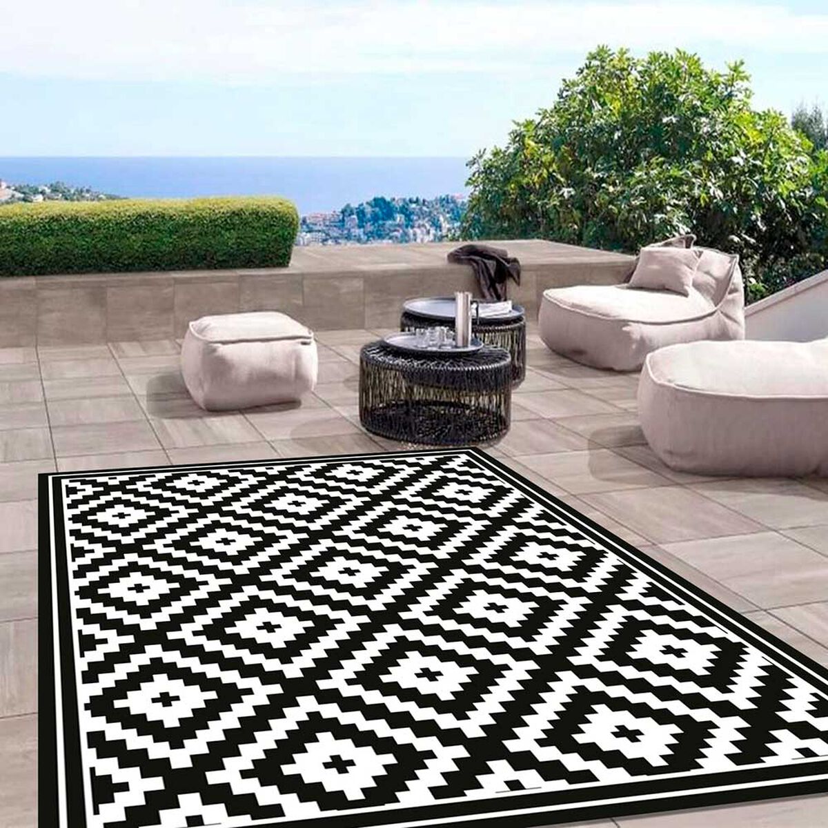 Alfombra Davanti Rombos Black 140 x180 Rombos Black