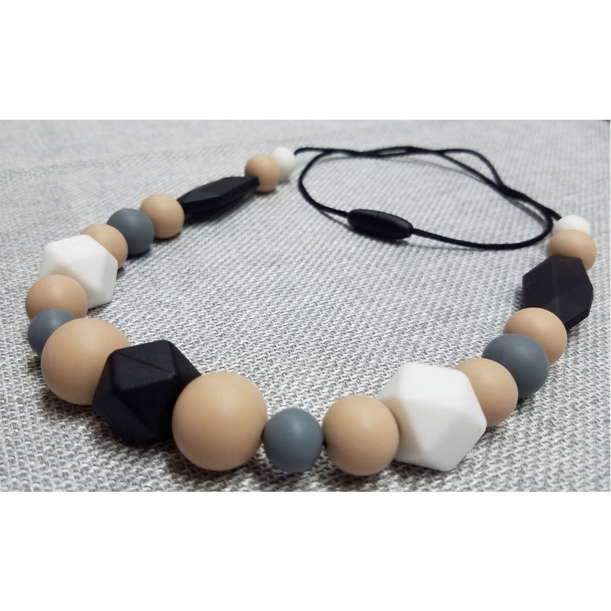 Collar Denticion Silicona Bbpro Gris/Beige