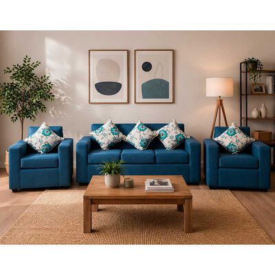 Juego de Living Almore Paris Sof&aacute; 3 Cuerpos + Dos Sillones 1 Cuerpo Azul