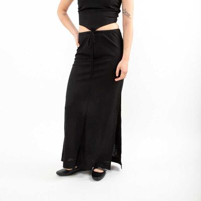 Falda Lino Maxi Mujer Icono