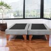 Base Europea Dividida Latam Home 2 Plazas Zen Tela Velvet Gris