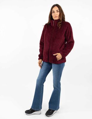 Imagen 2 del producto Polerón Mujer Portman Club Burdeo, Denim, Gris, Negro, Rosado