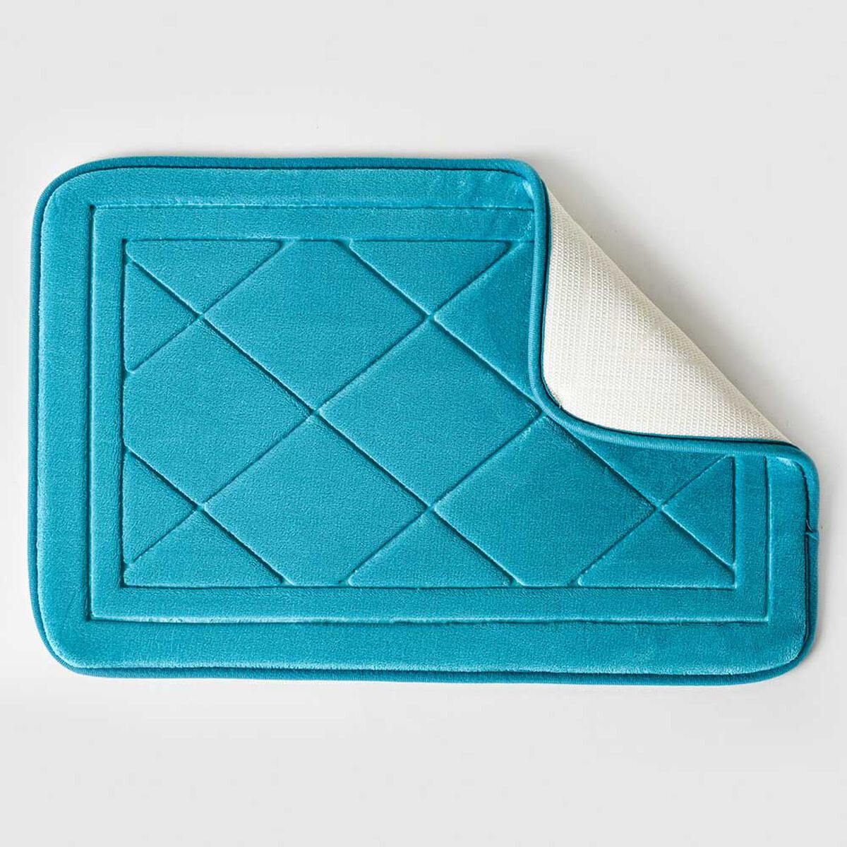 Piso de Baño American Family Embossed Foam 40 x 60 cm Turquesa