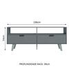 Rack TV Vekkahome Oslo Hasta 55" Gris