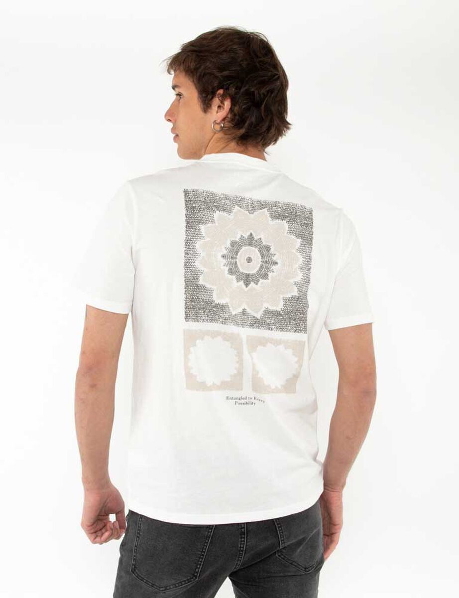 Polera Algodón Con Estampado Manga Corta Hombre Fiorucci