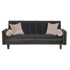 Futón Black Factory Vanguardia 3 Cuerpos Negro Beige
