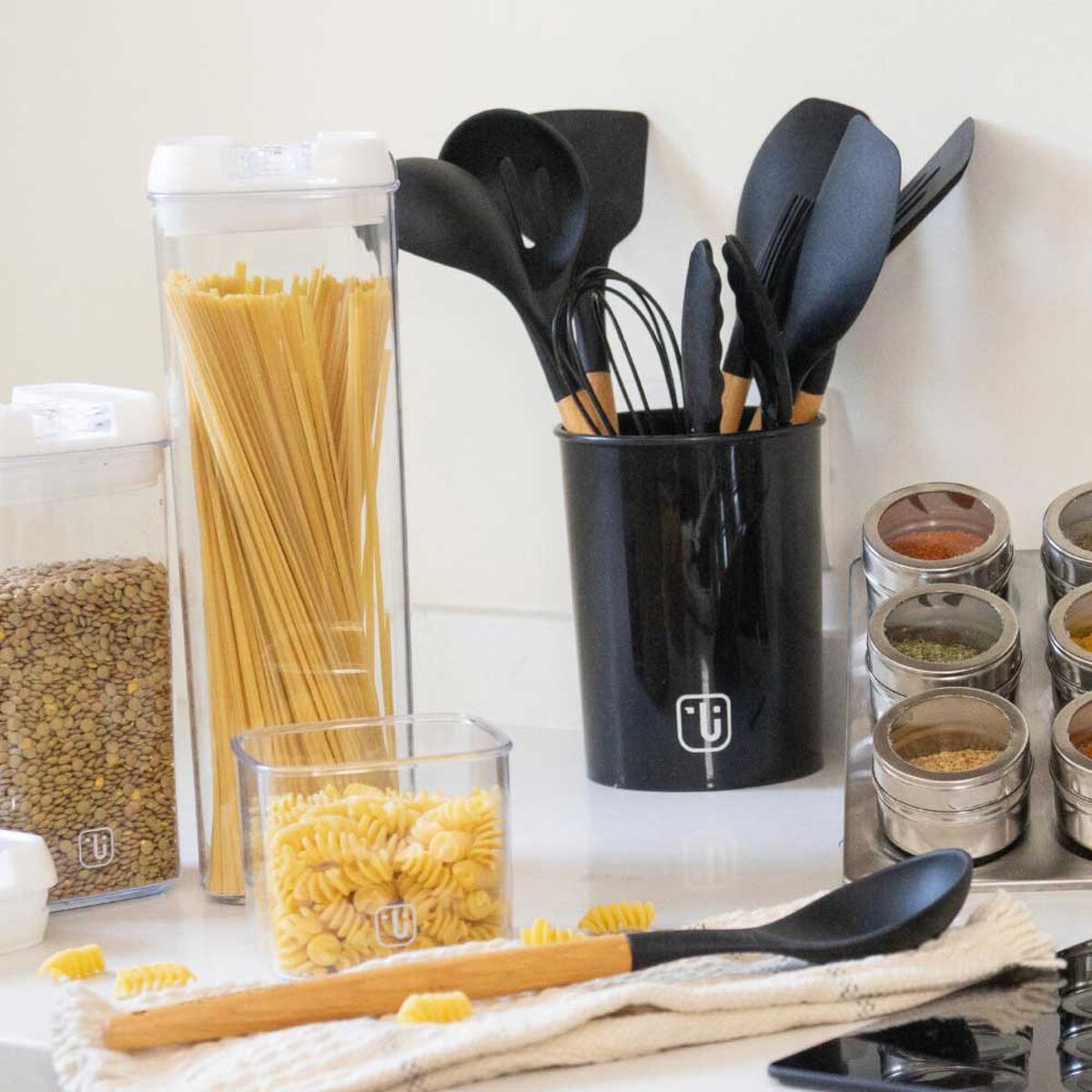 Bater&iacute;a de Cocina Antiadherente Aluminio Fundido Simplit Classic 8 Piezas Negro