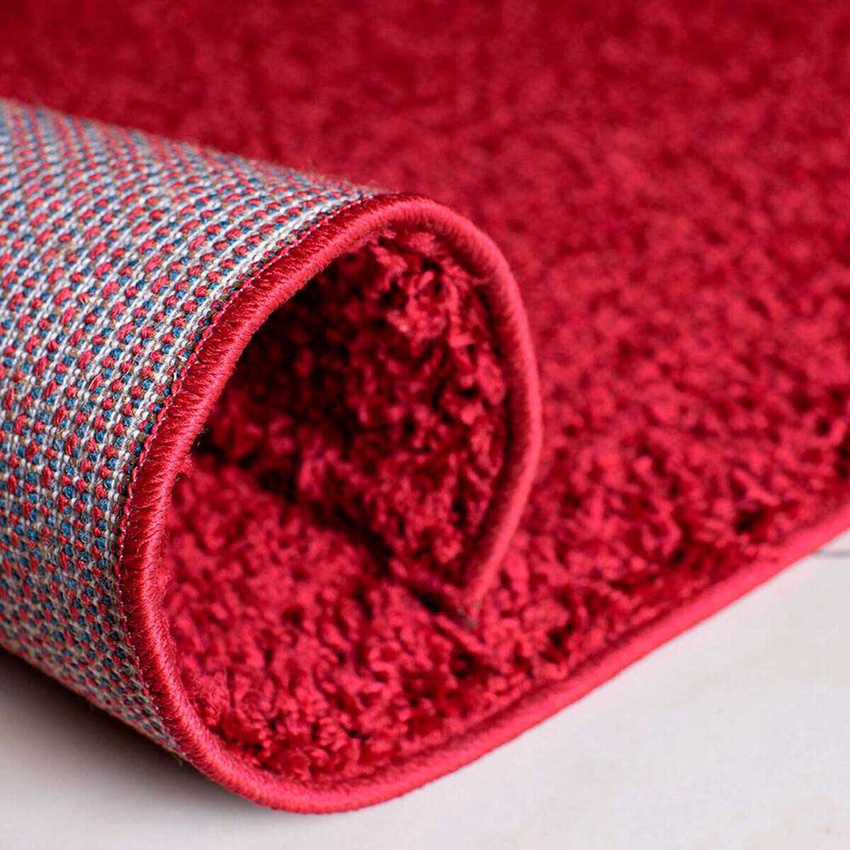 Bajada De Cama Doral Shaggy 90 x 50 cm Rojo