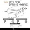 Cama Europea Latam Home 1,5 Plazas Zen Top Spring Hybrid Velvet Chocolate