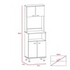 Combo Mueble Microondas + Barra de Cocina + Optimizador TuHome Kitchen Rovere Blanco