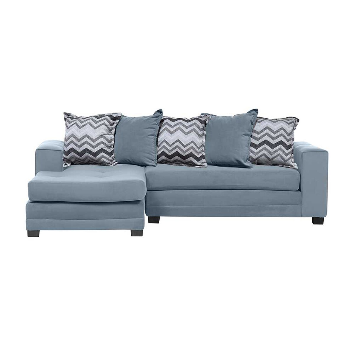 Sof&aacute; Seccional Izquierdo Living Factory Milan 3 Cuerpos Gris