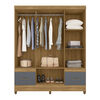 Clóset Di Poretti MS912 6 Puertas 2 Cajones Gris