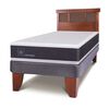 Cama Europea CIC 1,5 Plazas New Ortopedic + Respaldo Dublin Caramelo