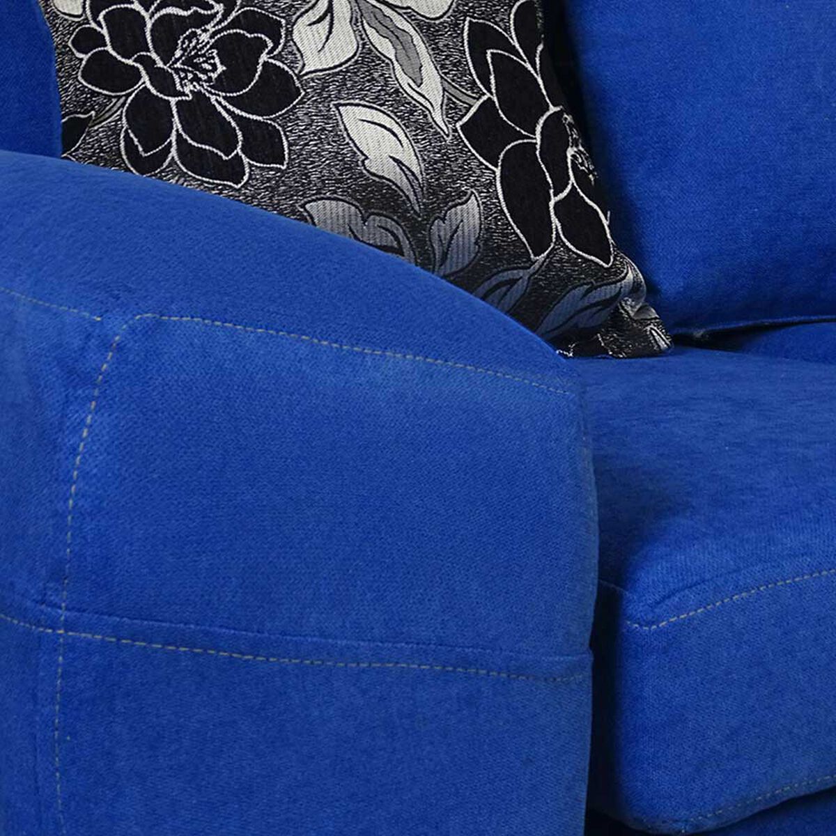 Sof&aacute; Elegant Detail Houston 3 Cuerpos Azul