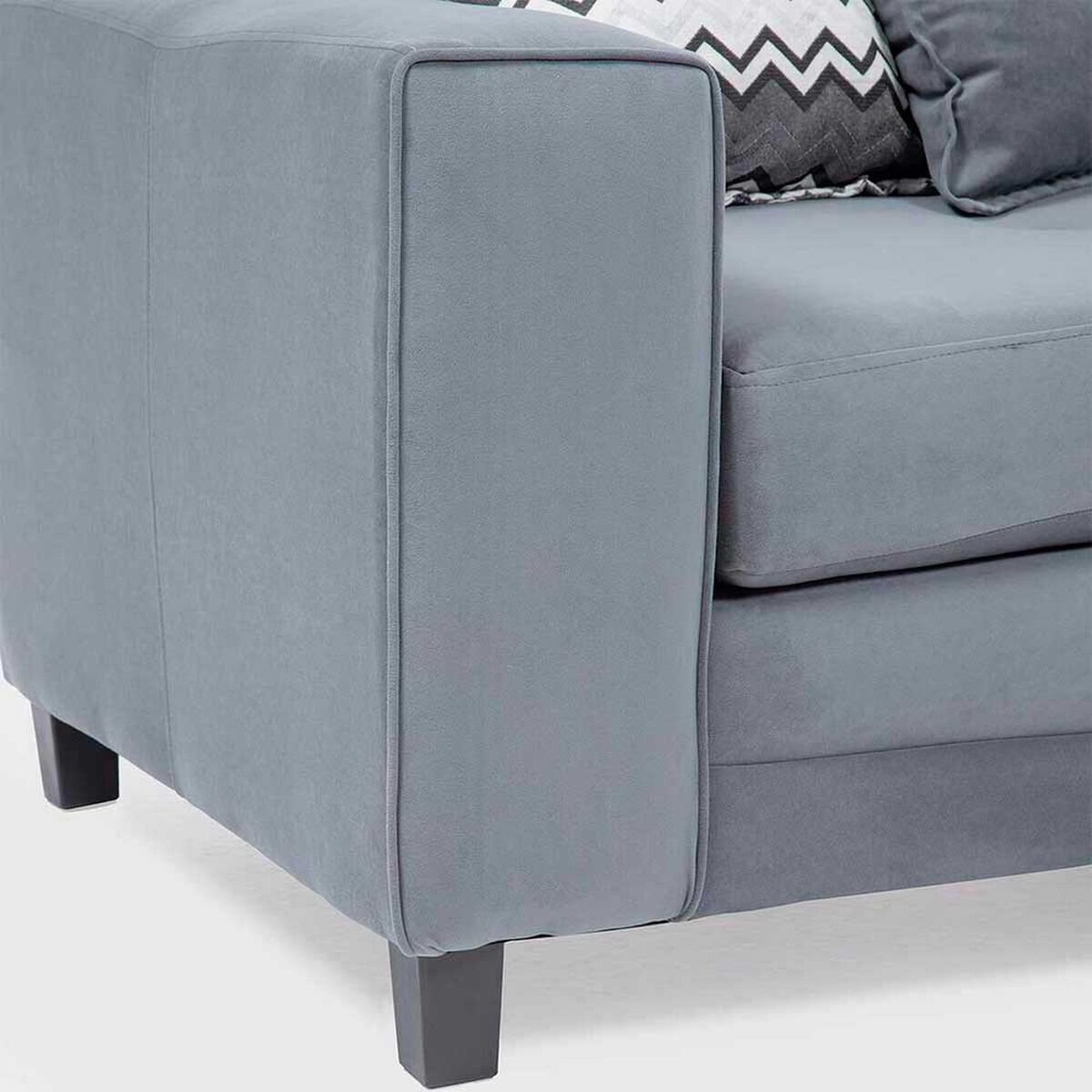 Sof&aacute; Seccional Derecho Living Factory Milan 3 Cuerpos Gris