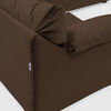 Seccional Muebles MPR Array&aacute;n 2-1-2 Cuerpos Felpa Chocolate
