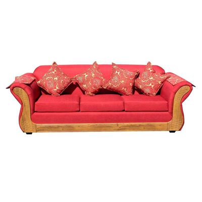 Imagen 2 del producto Juego de Living Almore Irlanda Sofá 3 Cuerpos + Dos Sillones 1 Cuerpo Rojo