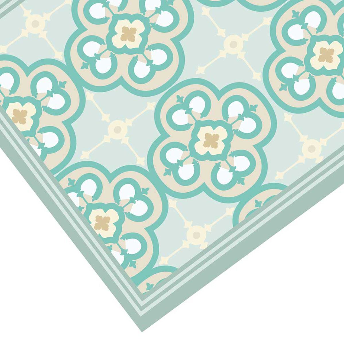 Alfombra Davanti Flor Arabe Turquesa 140 x220 Flor Arabe Turquesa