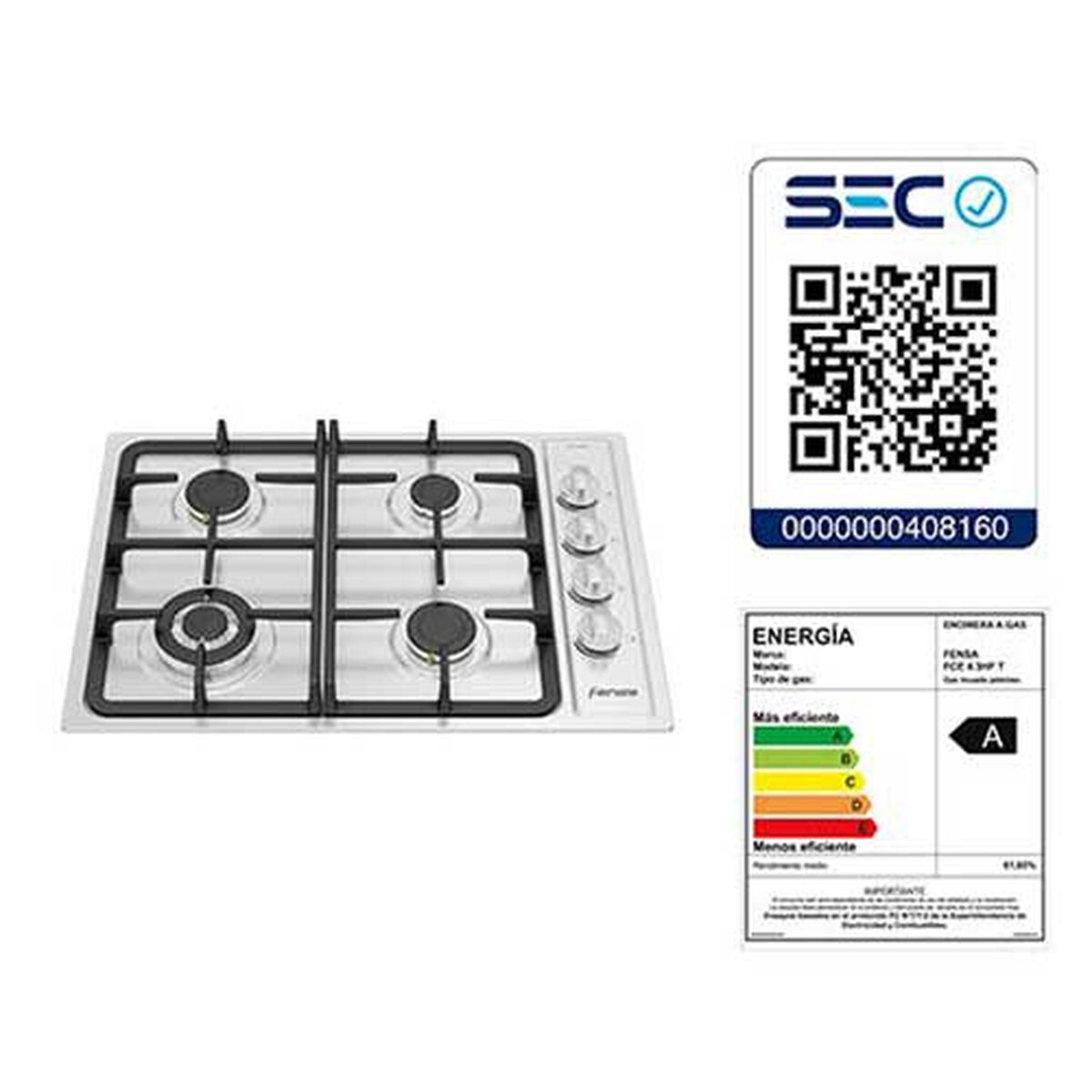 Kit Horno Empotrable Eléctrico Fensa F1060RA + Encimera 4.3HF + Campana U6160