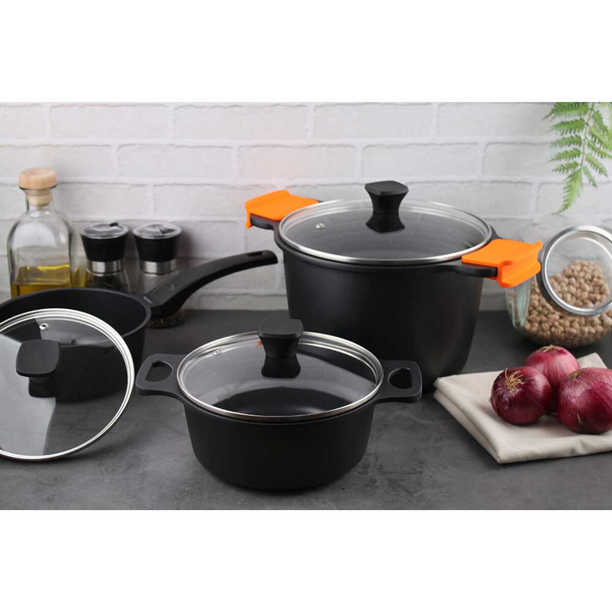 Bater&iacute;a de Cocina Marmicoc 7 Piezas Therma Orange