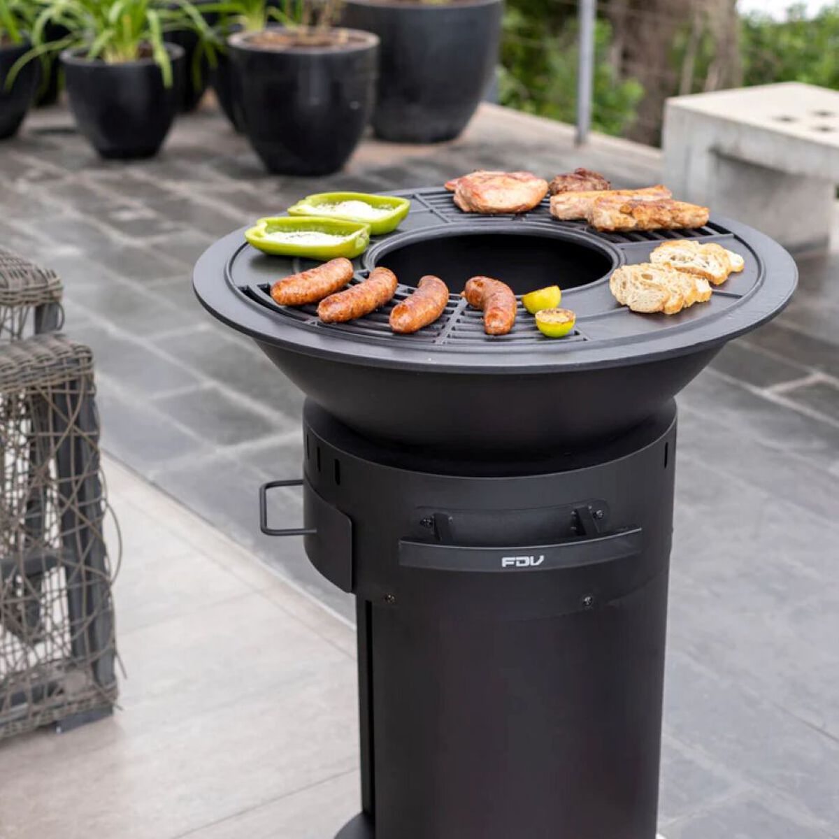 Brasero con borde de parrilla 68cm FDV