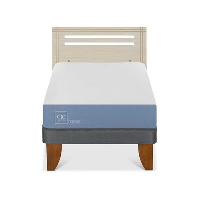 Imagen 1 del producto Cama Europea CIC 1 Plaza Excellence + Respaldo Munich Alpino