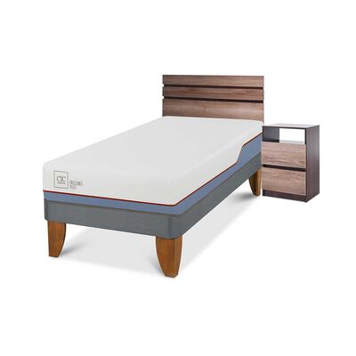 Imagen 2 del producto Cama Europea CIC 1 Plaza Excellence Plus + Respaldo + Velador