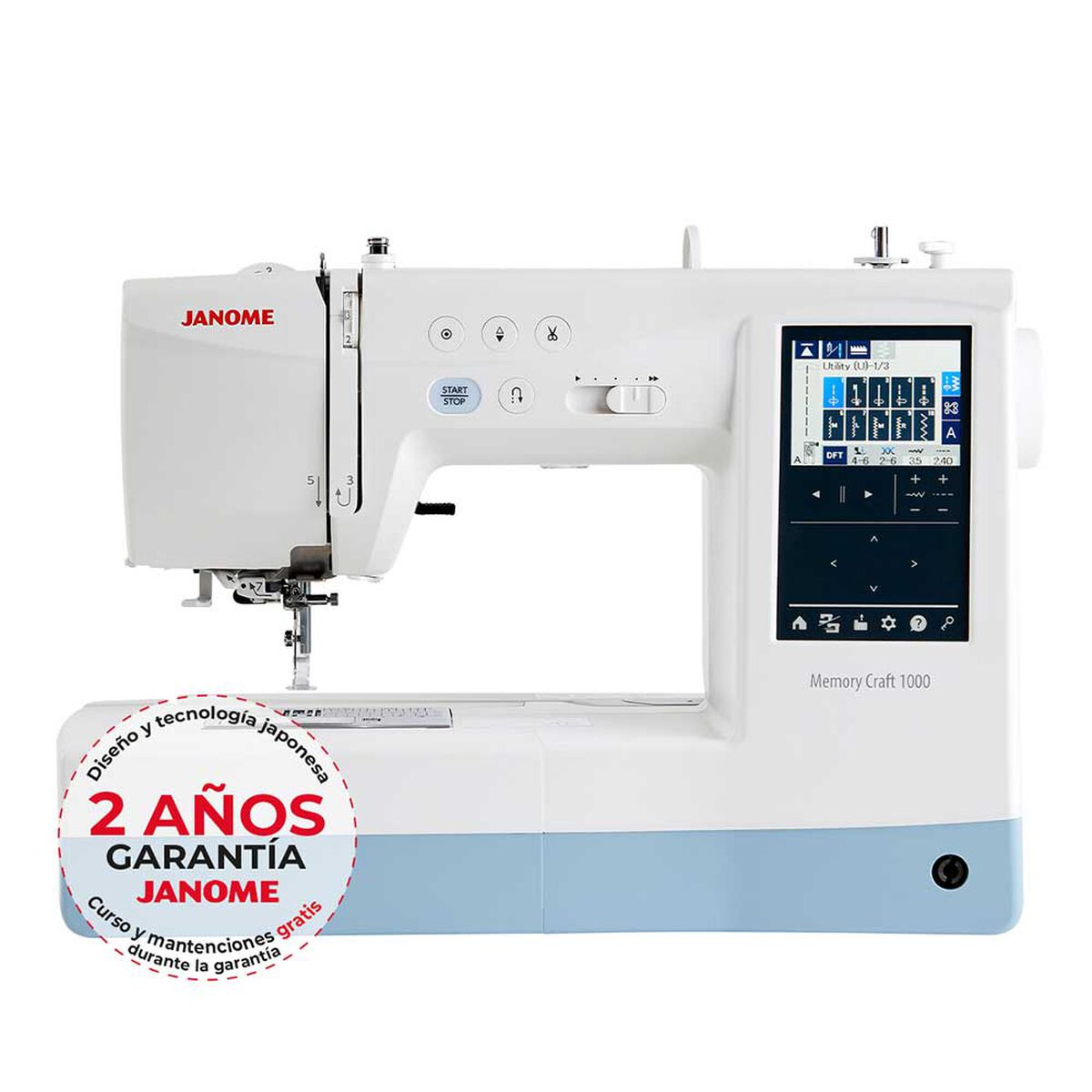 Máquina de coser y bordar Janome  MC1000 49 W