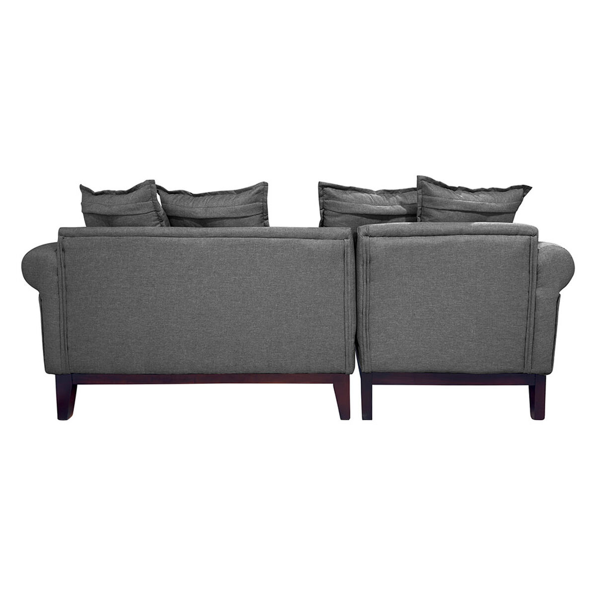 Seccional Izquierdo Living Factory Oklahoma 4 Cuerpos Gris